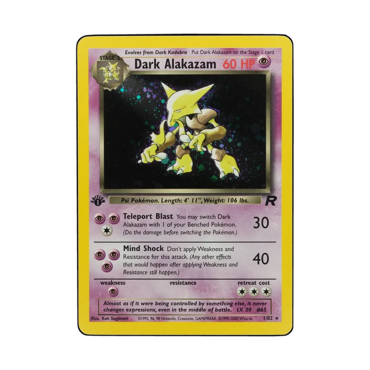 Pokemon on sale Dark Alakazam 1st edition